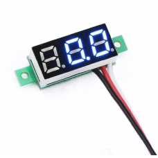 0.28 Inch 0-100 3 Kablolu DC Voltmeter Mavi