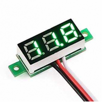 0.28 Inch 0-100 T3 Kablolu DC Voltmeter Yeşil