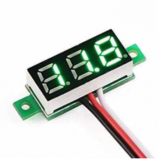 0.28 Inch 0-100 T3 Kablolu DC Voltmeter Yeşil