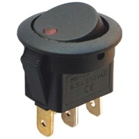 IC-132 Yuvarlak Nokta Işıklı Anahtar ON-OFF 3P 220 volt KCD1-8-101EN
