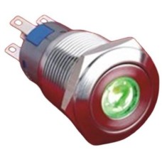 19mm Metal NOKTA LED'li Yaylı 220v Buton IP67 LAS1-GQ-11D