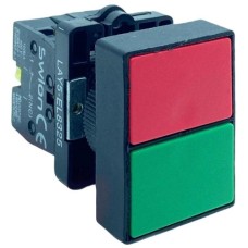 LAY5-EL8325  22mm İkiz Buton Yeşil Kırmızı