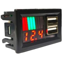 IC-278C Dijital Voltmetre USB Çıkışlı Akü Göstergeli DC 12v - 3,5amp