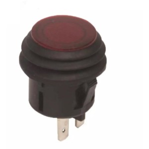 IC-180W BASMALI YUVARLAK IŞIKLI KALICI ANH. 20A 12V DC KÖRÜKLÜ KIRMIZI ASW-29D